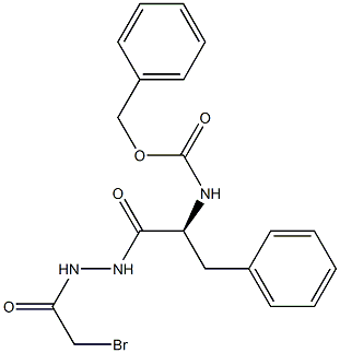 1-[N-(Benzyloxycarbonyl)-L-phenylalanyl]-2-(bromoacetyl)hydrazine Structure