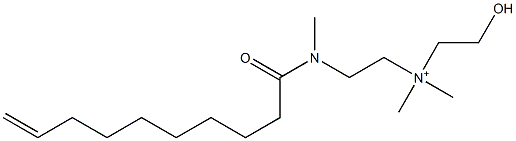 2-[N-(9-Decenoyl)-N-methylamino]-N-(2-hydroxyethyl)-N,N-dimethylethanaminium 구조식 이미지