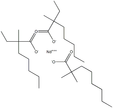 Neodymium(III)2,2-dimethyloctanoate=bis(2-ethyl-2-methylheptanoate) 구조식 이미지