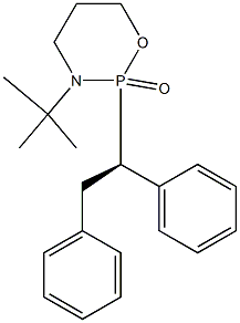 3-tert-Butyl-3,4,5,6-tetrahydro-2-[(R)-1,2-diphenylethyl]-2H-1,3,2-oxazaphosphorin-2-one 구조식 이미지