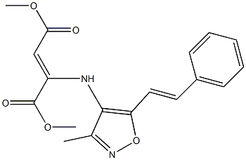 2-[(3-Methyl-5-styrylisoxazol-4-yl)amino]fumaric acid dimethyl ester Structure