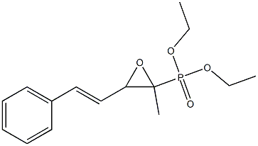 [2-Methyl-3-(2-phenylvinyl)oxiranyl]phosphonic acid diethyl ester Structure