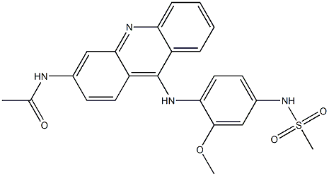N-[4-[[3-(Acetylamino)acridin-9-yl]amino]-3-methoxyphenyl]methanesulfonamide 구조식 이미지