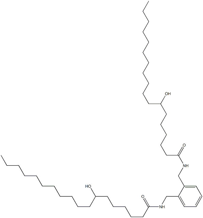 N,N'-(1,2-Phenylenebismethylene)bis(7-hydroxystearamide) 구조식 이미지