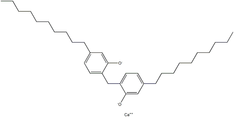Calcium 2,2'-methylenebis(5-decylphenoxide) 구조식 이미지