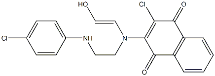 3-Chloro-2-[[2-[(4-chlorophenyl)amino]ethyl](2-hydroxyvinyl)amino]-1,4-naphthoquinone 구조식 이미지