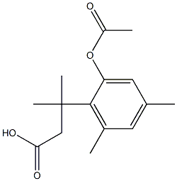 3-(2-Acetoxy-4,6-dimethylphenyl)-3-methylbutanoic acid 구조식 이미지