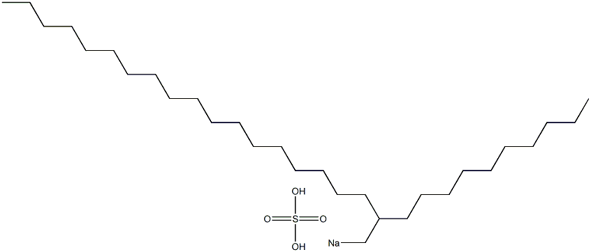 Sulfuric acid 2-decylicosyl=sodium salt Structure