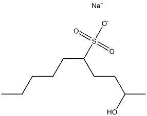 2-Hydroxydecane-5-sulfonic acid sodium salt Structure