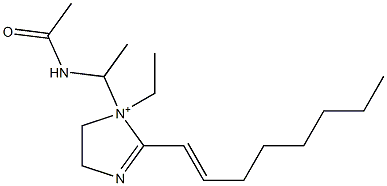 1-[1-(Acetylamino)ethyl]-1-ethyl-2-(1-octenyl)-2-imidazoline-1-ium Structure