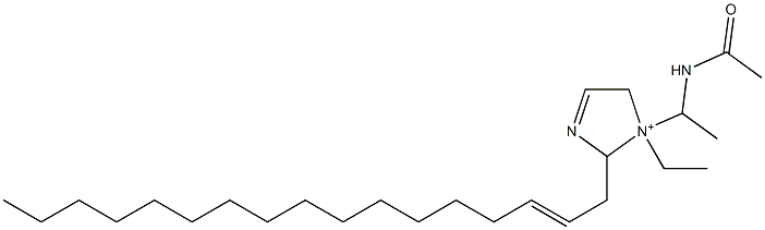 1-[1-(Acetylamino)ethyl]-1-ethyl-2-(2-heptadecenyl)-3-imidazoline-1-ium Structure