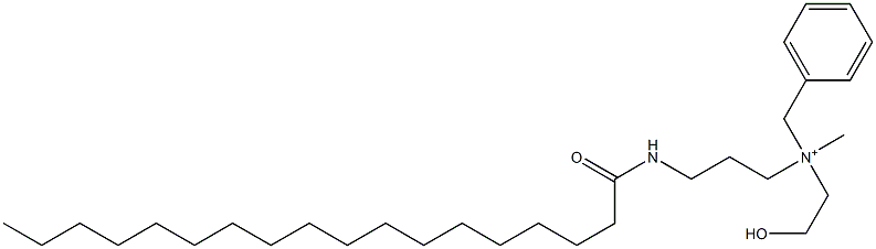 N-(2-Hydroxyethyl)-N-methyl-N-[3-[(1-oxooctadecyl)amino]propyl]benzenemethanaminium Structure