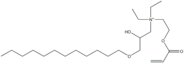 3-(Dodecyloxy)-N,N-diethyl-2-hydroxy-N-[2-[(1-oxo-2-propenyl)oxy]ethyl]-1-propanaminium 구조식 이미지