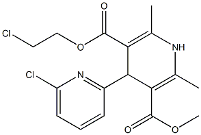 4-(6-Chloropyridin-2-yl)-1,4-dihydro-2,6-dimethylpyridine-3,5-dicarboxylic acid 3-methyl 5-(2-chloroethyl) ester Structure