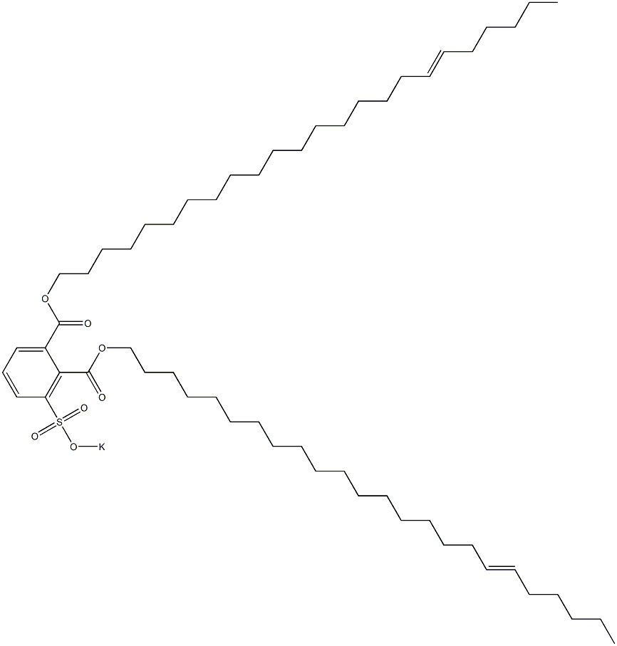 3-(Potassiosulfo)phthalic acid di(18-tetracosenyl) ester 구조식 이미지