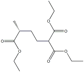 [R,(+)]-1,1,4-Pentanetricarboxylic acid triethyl ester Structure