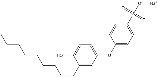 4'-Hydroxy-3'-nonyl[oxybisbenzene]-4-sulfonic acid sodium salt 구조식 이미지