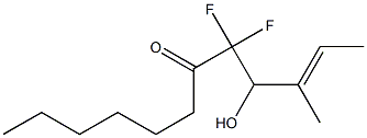 (E)-5,5-Difluoro-4-hydroxy-3-methyl-2-dodecen-6-one 구조식 이미지
