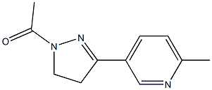 1-Acetyl-3-(6-methyl-3-pyridinyl)-2-pyrazoline Structure