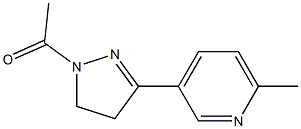 1-Acetyl-3-(6-methyl-3-pyridinyl)-2-pyrazoline 구조식 이미지