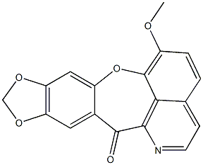6-Methoxy-9,10-(methylenedioxy)-12H-[1]benzoxepino[2,3,4-ij]isoquinolin-12-one 구조식 이미지
