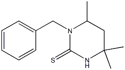 3,4,5,6-Tetrahydro-3-benzyl-4,6,6-trimethyl-2(1H)-pyrimidinethione Structure