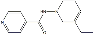 1-(4-Pyridylcarbonylamino)-5-ethyl-1,2,3,6-tetrahydropyridine 구조식 이미지