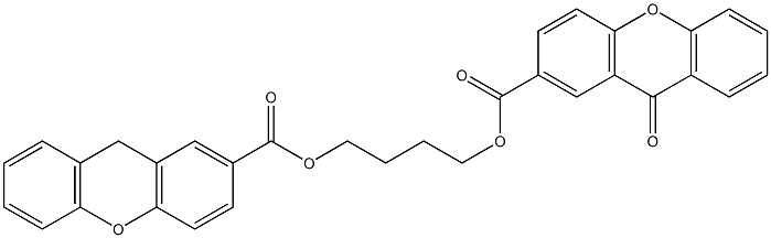 9-Oxo[2,2'-[tetramethylenebis(oxycarbonyl)]bis[9H-xanthene]] 구조식 이미지