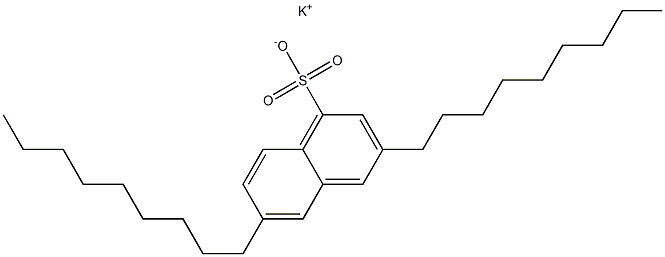 3,6-Dinonyl-1-naphthalenesulfonic acid potassium salt Structure