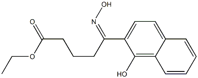 5-(1-Hydroxy-2-naphthalenyl)-5-hydroxyiminopentanoic acid ethyl ester Structure
