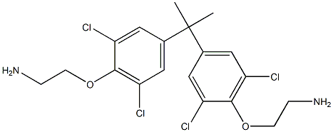 2,2'-[Isopropylidenebis(2,6-dichloro-4,1-phenyleneoxy)]bis(ethanamine) 구조식 이미지