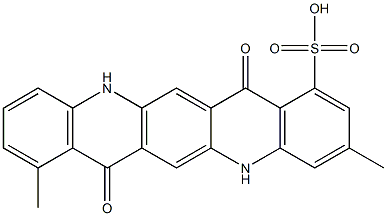 5,7,12,14-Tetrahydro-3,8-dimethyl-7,14-dioxoquino[2,3-b]acridine-1-sulfonic acid 구조식 이미지