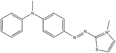 3-Methyl-2-[[4-(methylphenylamino)phenyl]azo]thiazol-3-ium Structure