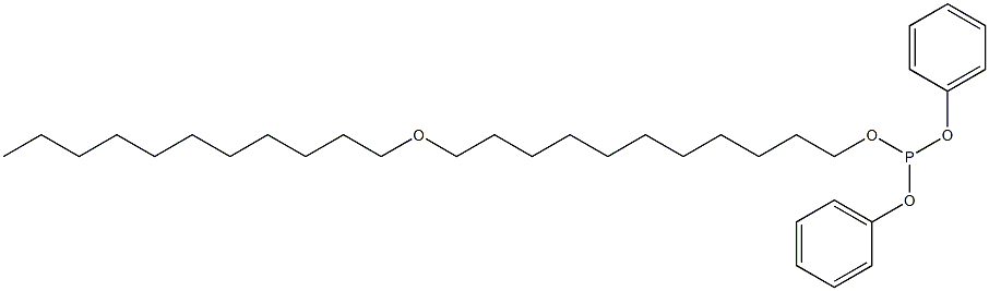 Phosphorous acid 11-(undecyloxy)undecyldiphenyl ester Structure