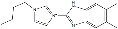 1-Butyl-3-(5,6-dimethyl-1H-benzimidazol-2-yl)-1H-imidazol-3-ium Structure