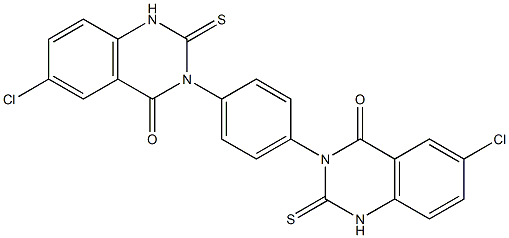 3,3'-(1,4-Phenylene)bis[1,2-dihydro-6-chloro-2-thioxoquinazolin-4(3H)-one] Structure