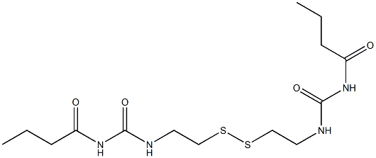 1,1'-[Dithiobis(2,1-ethanediyl)]bis(3-butyrylurea) Structure