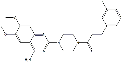 4-Amino-2-[4-[3-(3-methylphenyl)propenoyl]-1-piperazinyl]-6,7-dimethoxyquinazoline Structure