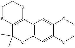 2,3-Dihydro-10,10-dimethyl-6,7-dimethoxy-10H-9-oxa-1,4-dithiaphenanthrene Structure