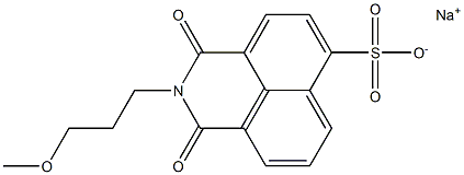 2,3-Dihydro-2-(3-methoxypropyl)-1,3-dioxo-1H-benzo[de]isoquinoline-6-sulfonic acid sodium salt Structure