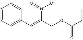 Propanoic acid 2-nitro-3-phenyl-2-propenyl ester Structure