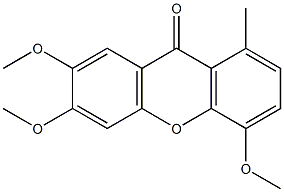1-Methyl-4,6,7-trimethoxy-9H-xanthen-9-one Structure