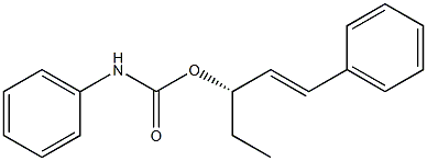 (-)-N-Phenylcarbamic acid (S)-1-phenyl-1-pentene-3-yl ester 구조식 이미지