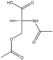 [S,(-)]-2-Acetylamino-3-acetyloxy-2-methylpropionic acid 구조식 이미지