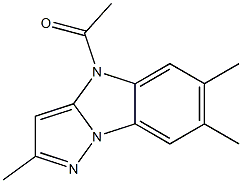 4-Acetyl-2,6,7-trimethyl-4H-pyrazolo[1,5-a]benzimidazole 구조식 이미지