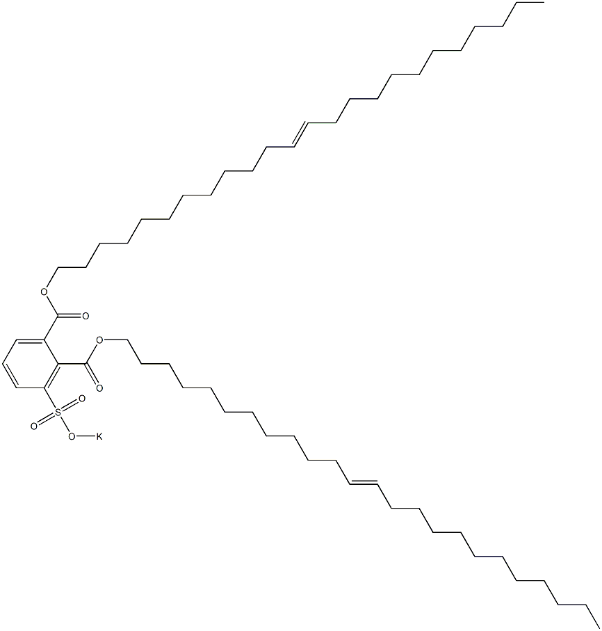 3-(Potassiosulfo)phthalic acid di(12-tetracosenyl) ester Structure