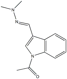 1-Acetyl-1H-indole-3-carbaldehyde dimethyl hydrazone 구조식 이미지