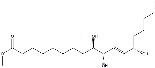 (9R,10S,11E,13S)-9,10,13-Trihydroxy-11-octadecenoic acid methyl ester Structure