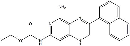 N-[(5-Amino-1,2-dihydro-3-(1-naphthalenyl)pyrido[3,4-b]pyrazin)-7-yl]carbamic acid ethyl ester Structure