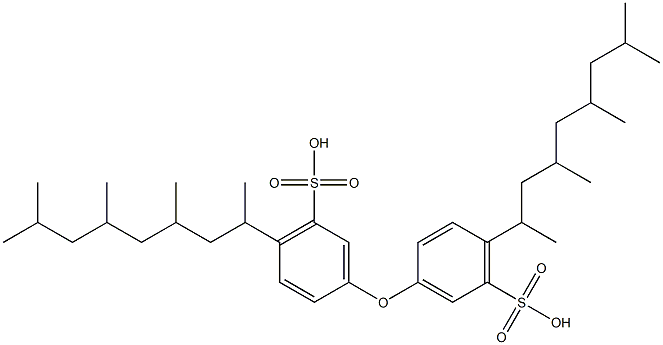 3,3'-Oxybis[6-(1,3,5,7-tetramethyloctyl)benzenesulfonic acid] Structure